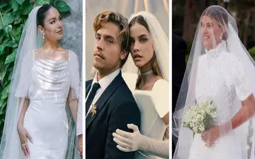 این شما و این زیباترین عروس و دامادهای سال 2023؛ از پیراهن شیک ادا اجه تا لباس ساده تیلور هیل
