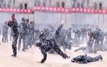 عمل جالب سرباز حین تمرین آموزش نظامی! +فیلم 