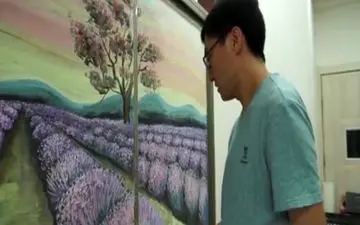 هنر فوق العاده معلم چینی روی تخته سیاه 