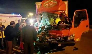 واژگونی کامیونت محور کرمانشاه- ماهیدشت