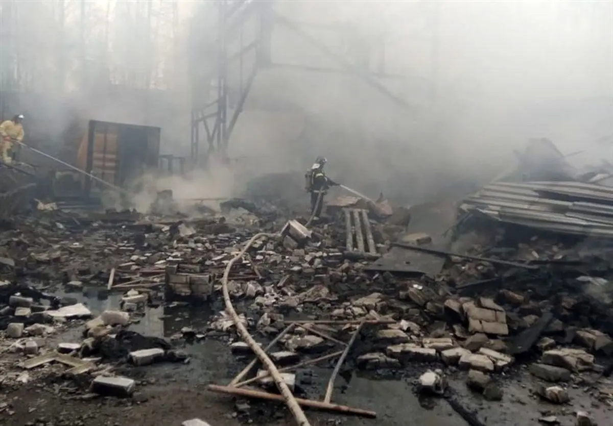 مرگ ۱۶ نفر در آتش سوزی کارخانه شیمیایی در روسیه 