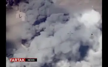 حمله جنگنده های عراقی به داعش در سوریه + فیلم