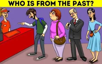 فردی که از گذشته به زمان حال آمده را پیدا کن! اگر تونستی میدونم خیلی تیزبینی!