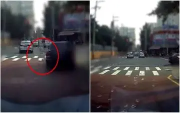 زن کره‌ای، خیابان را دلار باران کرد! +فیلم 