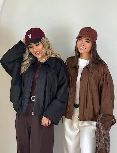 استایل پاییزی با بامبر جکت