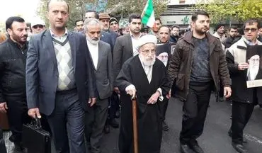 دبیر شورای نگهبان لحظاتی پیش در راهپیمایی تهران + عکس