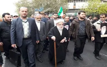 دبیر شورای نگهبان لحظاتی پیش در راهپیمایی تهران + عکس