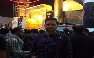 بازیگر مشهور در حرم مطهر امیرالمومنین(ع)+عکس