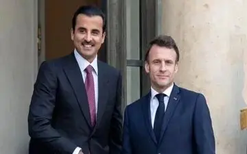 تماس تلفنی ماکرون و امیر قطر