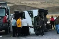 واژگونی مینی‌بوس در محور اهر – ورزقان ۱۹ مصدوم بر جای گذاشت