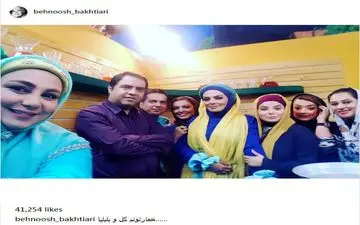 سلفی هنرمندان محله گل و بلبل در پشت صحنه (عکس)