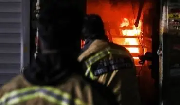 آتش‌‌سوزی در کارخانه قیر کرمانشاه 