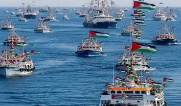 رژیم صهیونیستی ۱۳ کشتی ناوگان الصمود را تصرف کرد