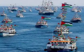 رژیم صهیونیستی ۱۳ کشتی ناوگان الصمود را تصرف کرد