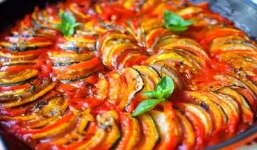 طرز تهیه راتاتویی فرانسوی خوشمزه و حرفه‌ای با ظاهر رستورانی