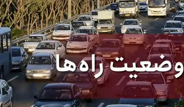 ترافیک در آزادراه قزوین-کرج-تهران سنگین است