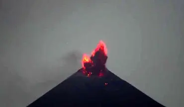 فیلم/ فوران آتشفشان «آناک کراکاتوآ» در اندونزی