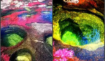 رودخانه رنگین کمانی در کلمبیا + فیلم