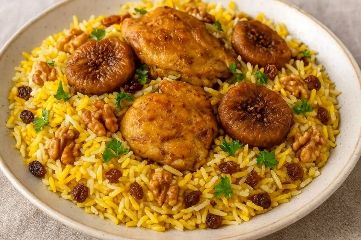 آموزش پخت انجیر پلو لذیذ و سالم به سبک اصیل ایرانی