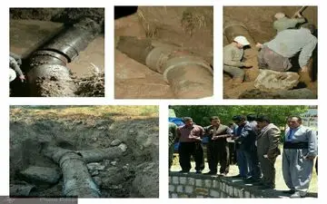 پایان عملیات تعمیر خط اصلی انتقال آب جوانرود