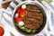 طرز تهیه کباب تابه‌ ای زعفرانی (آبدار و خوش‌طعم بدون نیاز به منقل)