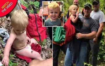 نجات باورنکردنی کودک خردسال در یک منطقه جنگلی!