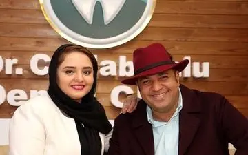  ژست عجیب زن و شوهر بازیگر در کنار مجری پرطرفدار