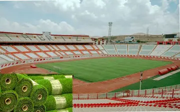 پایان دغدغه چمن ورزشگاه یادگار امام تبریز/ تراکتور روی چمن هیربدی