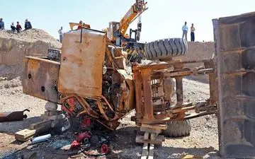 مرگ دلخراش راننده لودر در حومه مشهد