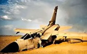 نمایی متفاوت از لحظه سرنگونی جنگنده سعودی در یمن