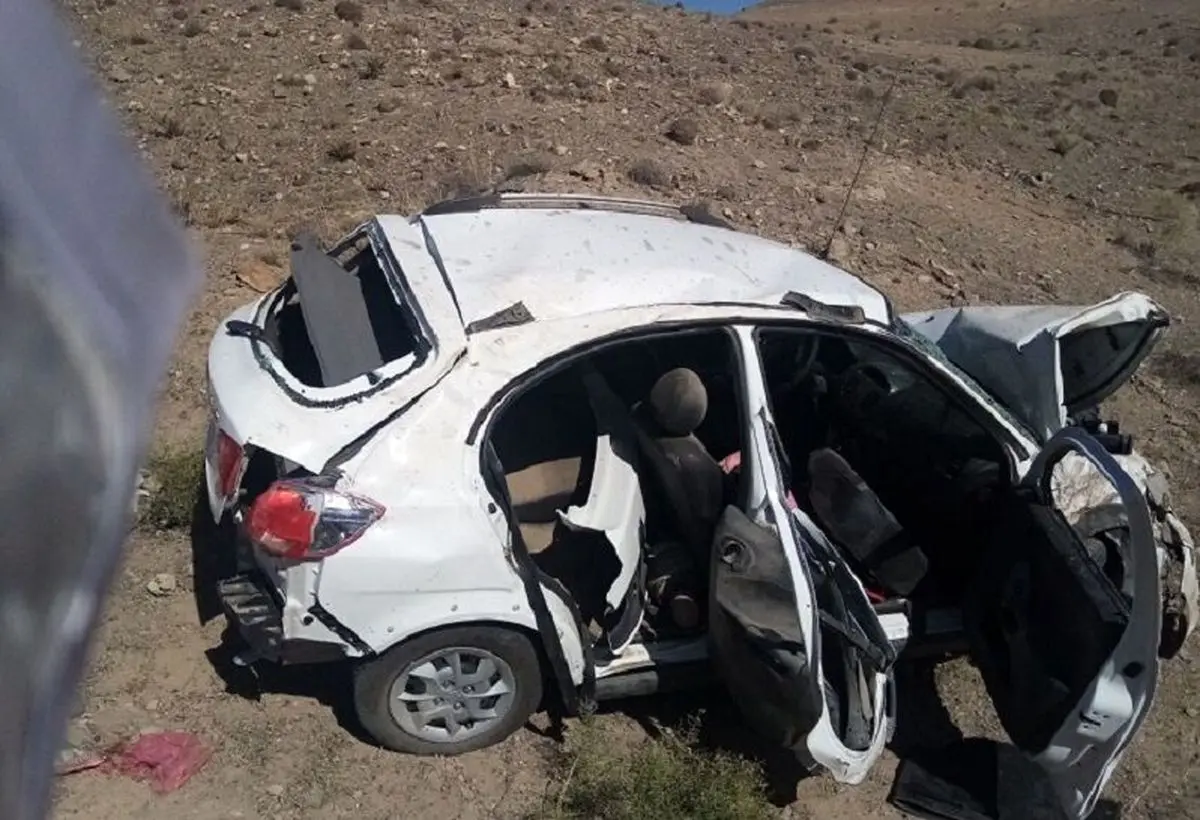 کودک سه‌ساله قربانی واژگونی خودرو کوییک در محور شیراز - اصفهان