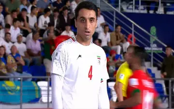 گل دوم تیم ملی فوتسال مراکش به ایران (گل به خودی رفیعی‌پور)