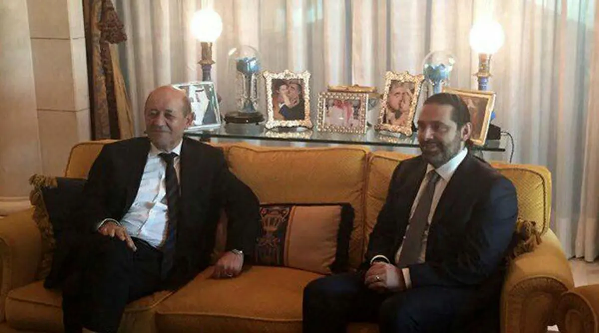  دیدار سعد حریری با وزیر خارجه فرانسه/عکس