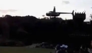  لحظه هولناک سقوط هلی‌کوپتر عروس و داماد در برزیل