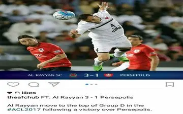  بازتاب اینستاگرامی کنفدراسیون فوتبال آسیا به برد الریان+ عکس 