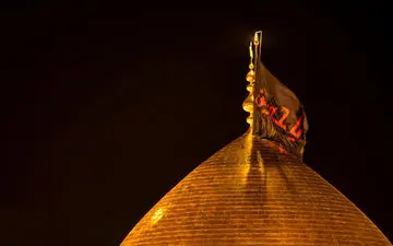 شستشوی گنبد مطهر حرم حضرت سیدالشهدا(علیه السلام) قبل آغاز ماه محرم + فیلم