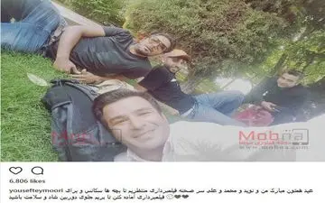 سلفی خوابیده یوسف تیموری و دوستانش سر صحنه فیلمبرداری (عکس)