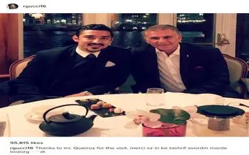 تیپ رضا قوچان نژاد و کیروش در یک رستوران (عکس)