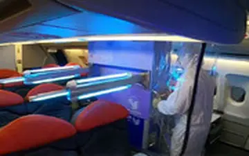  ضدعفونی کردن هواپیما با اشعه UV در ایران