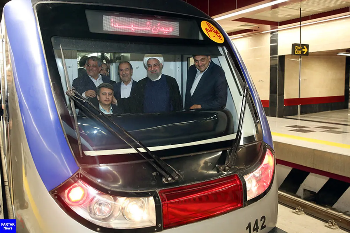 رئیس جمهوری بخش جنوبی خط 6 مترو تهران را افتتاح کرد