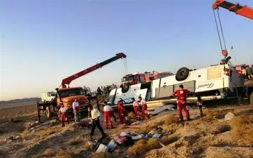 فاجعه در کرمانشاه؛ ۴۰ مصدوم در پی واژگونی اتوبوس!
