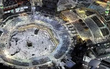 کعبه از فاصله هزار متری سطح زمین + تصاویر