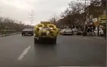 حمل بار نامتعارف با پراید! + فیلم 