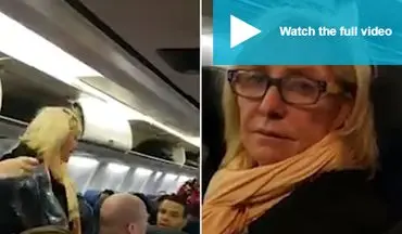 رفتار نژادپرستانه عجیب مسافر در داخل هواپیما! + فیلم