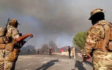 مقر حشدالشعبی پس از حملات دیشب آمریکا